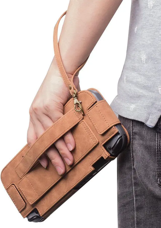 Alt view image 5 of 7 - Nintendo Switch Protective Leather Case With Screen Protector - Life Changes Street Style