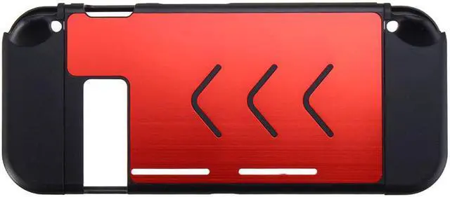 Alt view image 6 of 6 - CORN Aluminum Anti-scratch Dustproof Hard Back Protective Case Cover Shells for Nintendo Switch NS Console with Joy-Con Controller (Red)