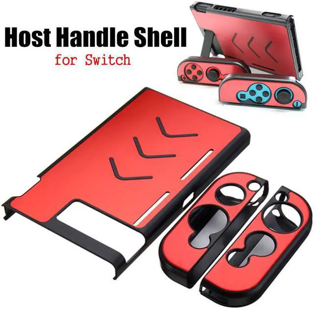 Alt view image 2 of 6 - CORN Aluminum Anti-scratch Dustproof Hard Back Protective Case Cover Shells for Nintendo Switch NS Console with Joy-Con Controller (Red)