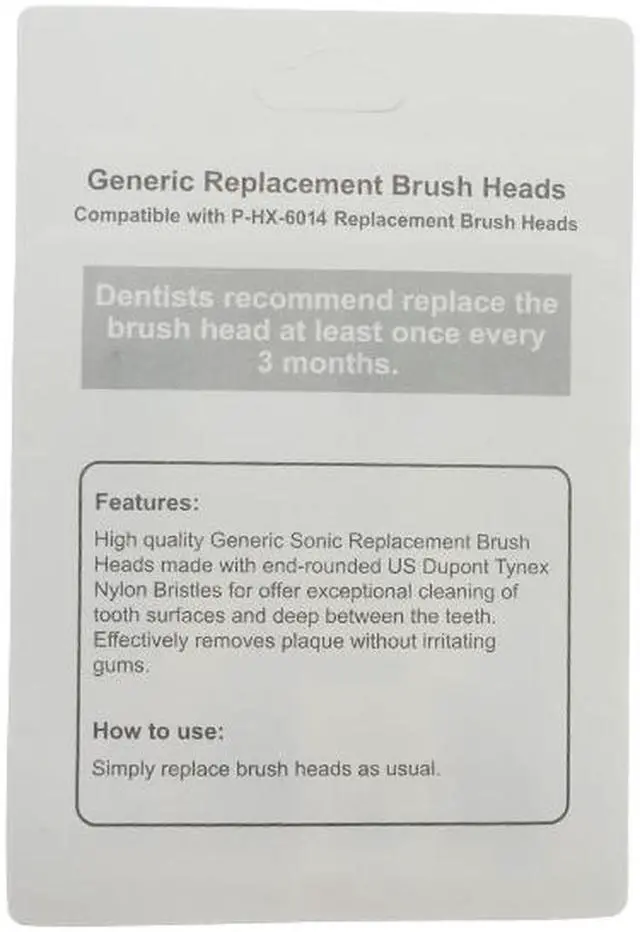 Alt view image 4 of 5 - CORN 4 Pcs Generic TOOTH BRUSH HEADS for PHILIPS Sonicare FlexCare Diamond Clean HX6064 HX6930 HX9340 HX6950 HX9140 Vbatty