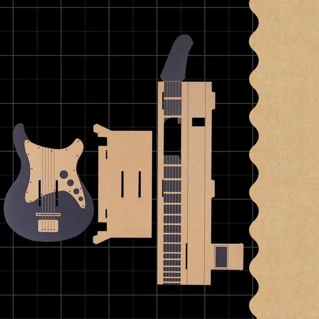 Alt view image 6 of 6 - CORN Nintendo Labo DIY Cardboard Guitar for Nintendo Switch