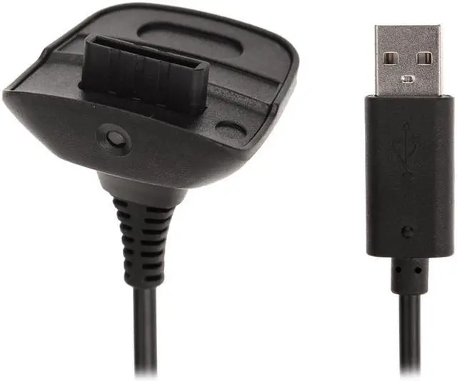 Alt view image 2 of 4 - CORN 1.5m USB Game Controller Charging Cable Wireless Controller Black USB Gamepad Joystick Power Supply Charger Cable for Xbox 360