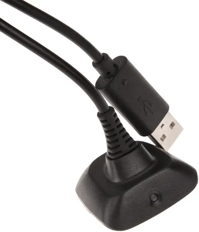 Alt view image 3 of 4 - CORN 1.5m USB Game Controller Charging Cable Wireless Controller Black USB Gamepad Joystick Power Supply Charger Cable for Xbox 360