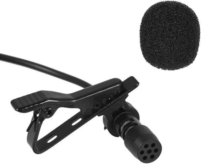 Alt view image 3 of 6 - CORN 1.45m Mini Portable Microphone Condenser Clip-on Lapel Lavalier Mic Wired Mikrofo/Microfon for Phone DSLR Camera Laptop