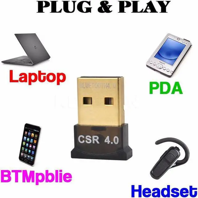 Alt view image 3 of 7 - Bluetooth 4.0 Adapter, CORN Wireless Bluetooth CSR 4.0 Dongle Adapter Compatible with Windows 10,8.1/8,7,Vista, XP, 32/64 Bit and Classic Bluetooth, Stereo Headset Compatible