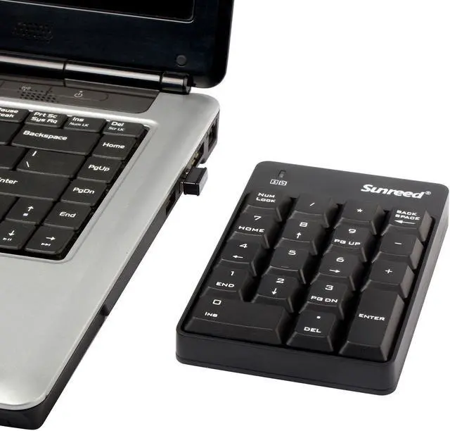Alt view image 3 of 7 - Numeric Keypad, Sunreed Full-size 18 Keys Wireless Mini USB Number Pad Keyboard with 2.4G Numeric USB Receiver for Laptop Desktop PC Notebook