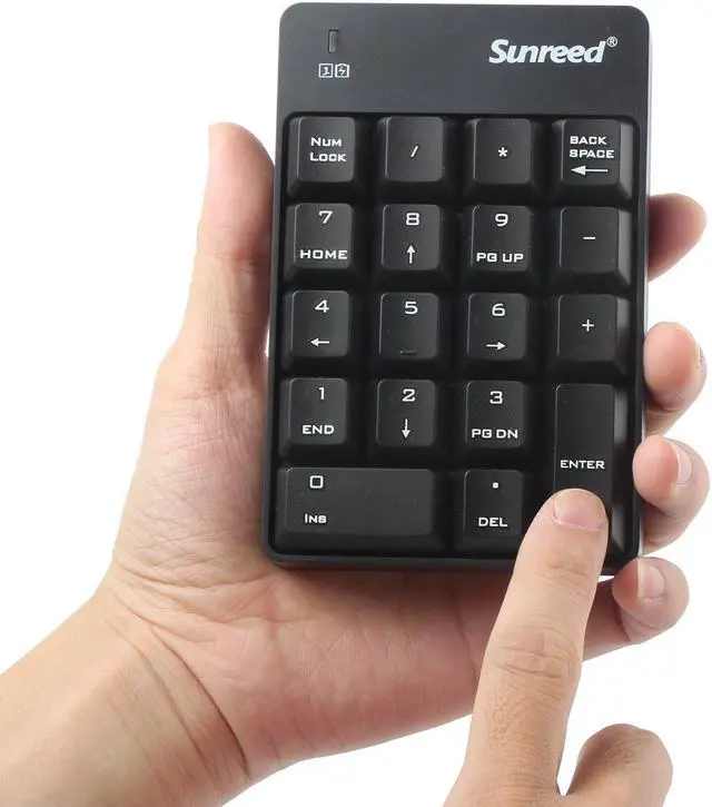 Alt view image 2 of 7 - Numeric Keypad, Sunreed Full-size 18 Keys Wireless Mini USB Number Pad Keyboard with 2.4G Numeric USB Receiver for Laptop Desktop PC Notebook