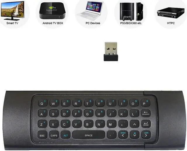 Alt view image 4 of 7 - CORN Multifunction 2.4G Air Mouse Mini Wireless Keyboard & Infrared Remote Control & 3-Gyro + 3-Gsensor for Google Android TV/Box, IPTV, HTPC, Windows, MAC OS, PS3