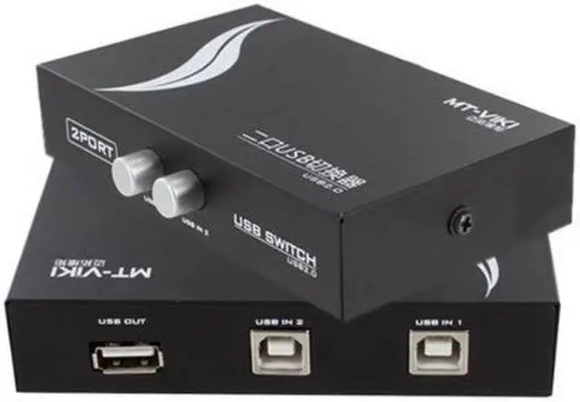 Alt view image 2 of 3 - MT-VIKI MT-1A2B-CF Printer Switch 2 Port USB 2.0 Manual Printer Scanner Sharing Switch Hub 2 PC to 1 Spliiter Adapter
