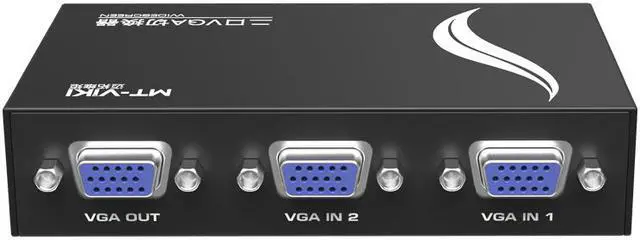Alt view image 2 of 5 - MT-VIKI MT-15-2CF 2-Port manual VGA Switch Box Switcher VGA Selector 2 in 1 For Computer LCD Displays Up to 1920X1440