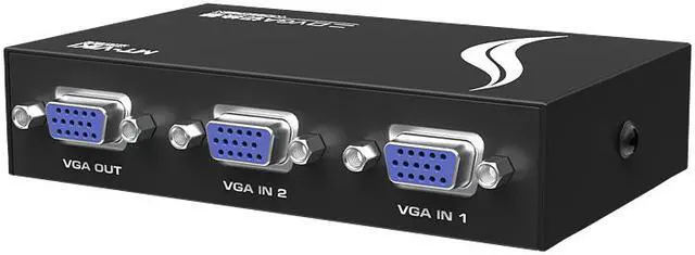 Alt view image 3 of 5 - MT-VIKI MT-15-2CF 2-Port manual VGA Switch Box Switcher VGA Selector 2 in 1 For Computer LCD Displays Up to 1920X1440