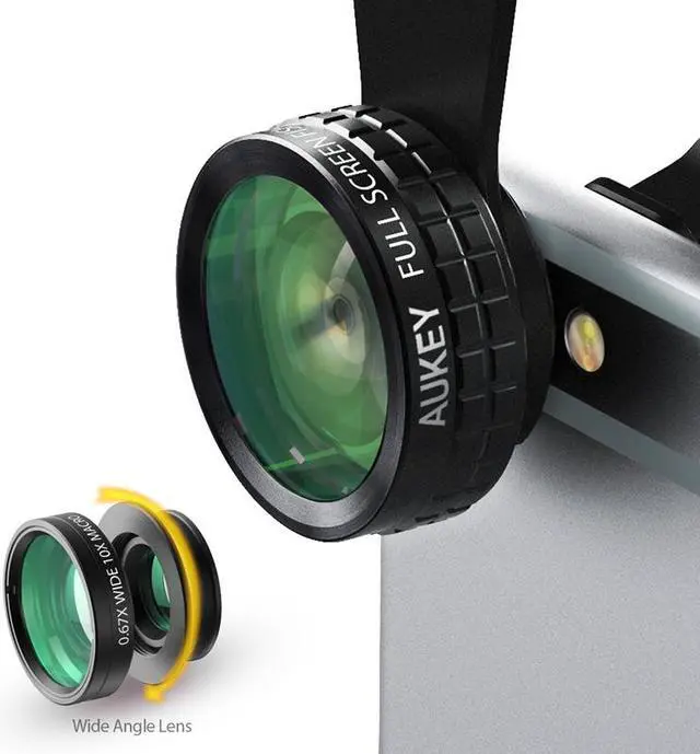 Alt view image 3 of 7 - Mini Clip-on Optic Cell Phone Camera Lens Kit 180 Degree Fisheye Lens + 110 Degree Wide Angle + 10x Macro Lens for Phones
