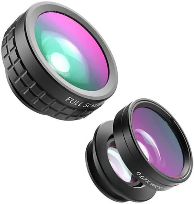 Alt view image 5 of 7 - Mini Clip-on Optic Cell Phone Camera Lens Kit 180 Degree Fisheye Lens + 110 Degree Wide Angle + 10x Macro Lens for Phones