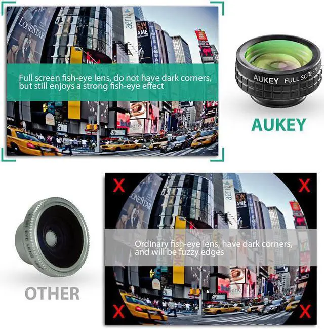 Alt view image 2 of 7 - Mini Clip-on Optic Cell Phone Camera Lens Kit 180 Degree Fisheye Lens + 110 Degree Wide Angle + 10x Macro Lens for Phones