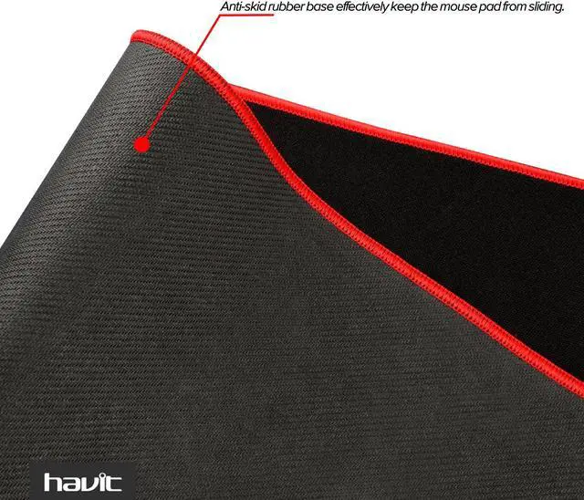 Alt view image 3 of 7 - HV-MP830 Magic Eagle Extended Professional Gaming Mouse Pad Non-Slip Water-Resistant Rubber Base Cloth Computer Mouse Mat 35 x 12-Inch 3mm Thick XX-Large - Black US Fast Shipping
