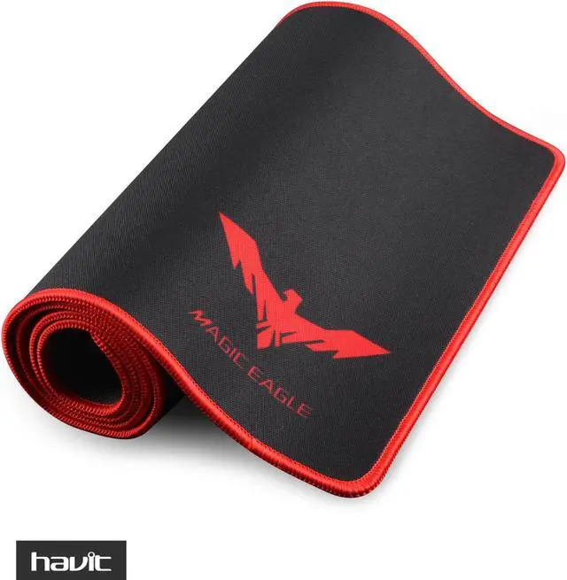 Alt view image 5 of 7 - HV-MP830 Magic Eagle Extended Professional Gaming Mouse Pad Non-Slip Water-Resistant Rubber Base Cloth Computer Mouse Mat 35 x 12-Inch 3mm Thick XX-Large - Black US Fast Shipping