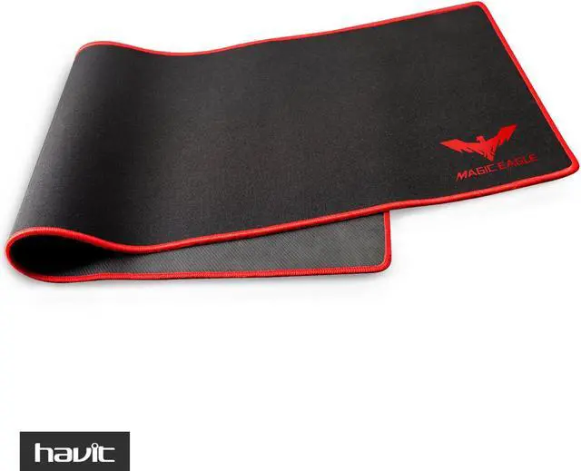 Alt view image 6 of 7 - HV-MP830 Magic Eagle Extended Professional Gaming Mouse Pad Non-Slip Water-Resistant Rubber Base Cloth Computer Mouse Mat 35 x 12-Inch 3mm Thick XX-Large - Black US Fast Shipping