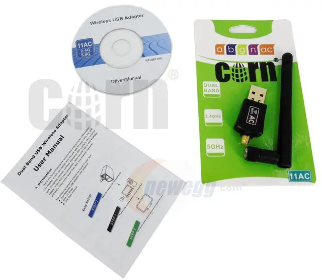 Alt view image 7 of 14 - 600Mbps USB Wifi Adapter for PC,CORN Mini 802.11ac Dual Band 2.4G/5G High Gain 2dBi Antenna Wireless Network Adapter Wi-Fi Dongle Adapter Support Windows XP,Win Vista,Win 7,Win 8.1, Win 10,Mac OS X 10