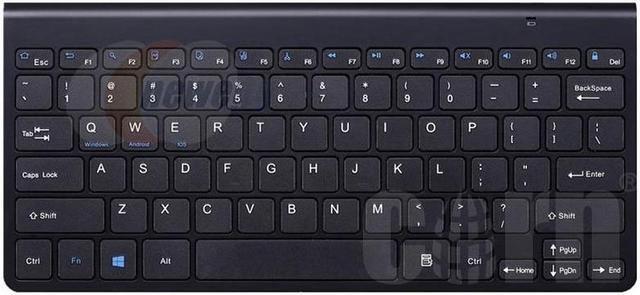 Main image of CORN Black Mini Keyboard & Mouse With RF 2.4GHZ Wireless Connection by a USB Nano Receiver, and Super Thin Design