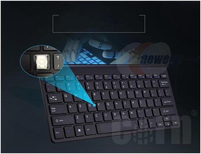 Alt view image 2 of 6 - CORN Black Mini Keyboard & Mouse With RF 2.4GHZ Wireless Connection by a USB Nano Receiver, and Super Thin Design