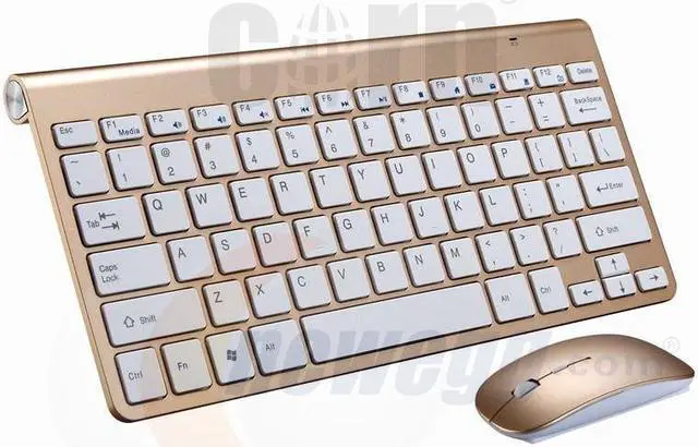 Main image of CORN Black Mini Keyboard & Mouse With RF 2.4GHZ Wireless Connection by a USB Nano Receiver, and Super Thin Design