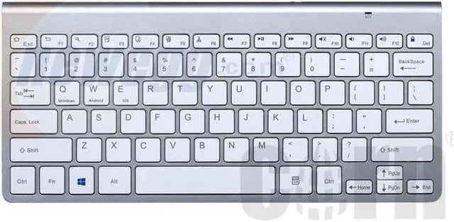 Main image of CORN Silver Mini Keyboard & Mouse With RF 2.4GHZ Wireless Connection by a USB Nano Receiver, and Super Thin Design