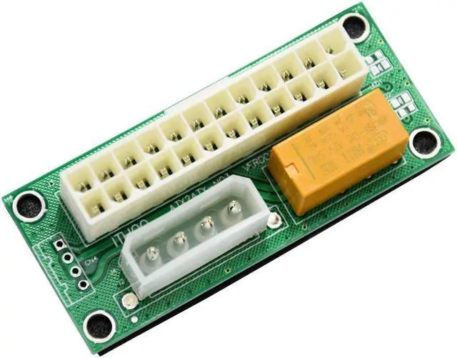 Alt view image 3 of 4 - CORN 2-PACK Add2PSU Multiple Power Supply Adapter (ATX 24Pin to Molex 4Pin) and Daisy Chain Connector-Ethereum Mining ETH Rig Dual power supply Connector