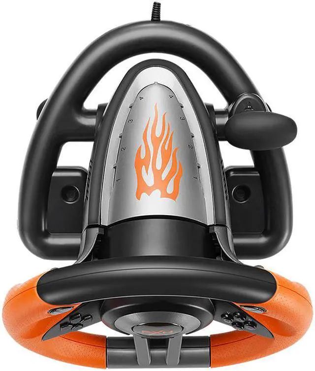 Alt view image 3 of 6 - CORN Racing Wheel Apex for PC Game Joystick Simulator Professional for Windows/PS3/PS4/Xbox One Gaming Controller - Orange/Yellow