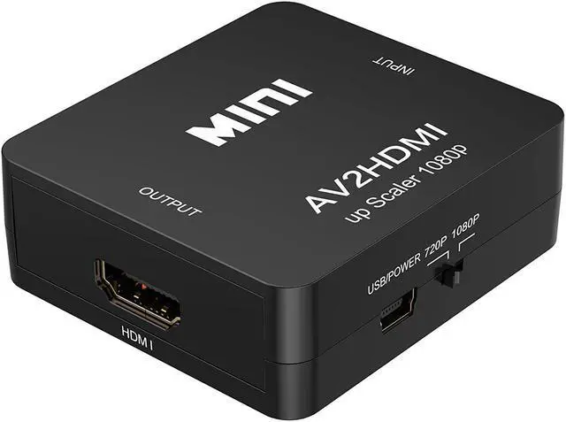 Alt view image 2 of 7 - RCA to HDMI,CORN AV2HDMI 1080P Mini RCA Composite CVBS AV to HDMI Video Audio Converter Adapter Supporting PAL/NTSC with USB Charge Cable for PC Laptop Xbox PS4 PS3 TV STB VHS VCR Camera DVD