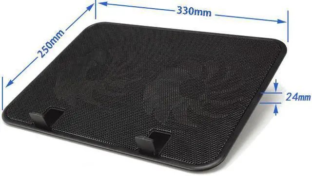 Alt view image 7 of 7 - CORN DKF-01 Laptop Cooling Pad with 2 Powered Fans  - Fits up to 14" & smaller laptops & notebooks - Strong & Durable ABS&Metal Mesh - Fits Easily on Lap or any Flat Surface -Keeps  Laptop Cool(Blue)
