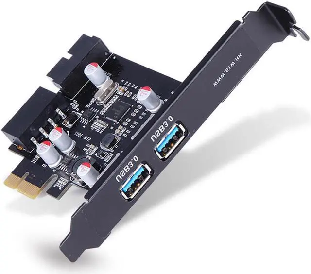 Alt view image 5 of 6 - CORN 2 Port USB 3.0 to PCI-e PCI Express Card Adapter Converter Motherboard 20 Pin Connector
