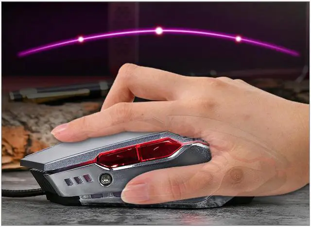 Alt view image 2 of 4 - Wfirst G3PRO 3200 DPI  Wired Computer Gaming Mouse with 4 Breathing Light for Notebook, PC, Laptop, Computer, MacBook(Black)