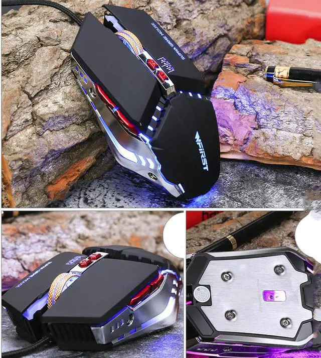 Alt view image 4 of 4 - Wfirst G3PRO 3200 DPI  Wired Computer Gaming Mouse with 4 Breathing Light for Notebook, PC, Laptop, Computer, MacBook(Black)