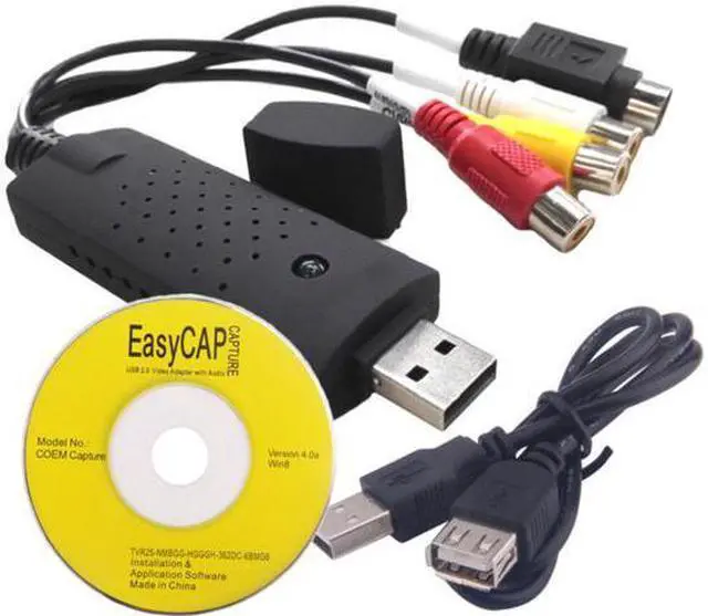 Alt view image 6 of 6 - Corn Electronics USB 2.0 Video Audio VHS to DVD Converter Capture Card Adapter