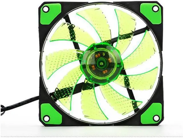 Alt view image 2 of 4 - 120mm PC Computer 16dB Ultra Silent 15 LEDs Case Fan Heatsink Cooler Cooling w/ Anti-Vibration Rubber,12CM Fan,12VDC TX 3Pin and Molex 4pin