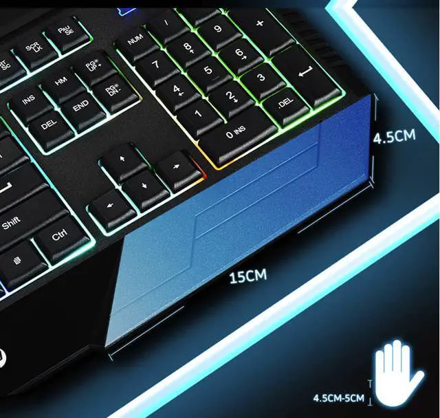 HP GK1100 Wired Gaming Combo – 6-Color LED Backlit Keyboard & 3200 DPI Gaming Mouse, USB