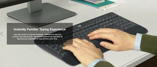 Alt view image 7 of 7 - Logitech MK545 Advanced Wireless Keyboard and Mouse Combo-Black