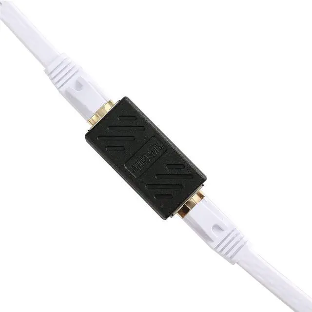 Alt view image 3 of 3 - Ethernet RJ45 adapter - Shielded In-Line Coupler for Cat6/Cat5e/Cat5 Ethernet Cable Extender Connector - Female to Female, Black