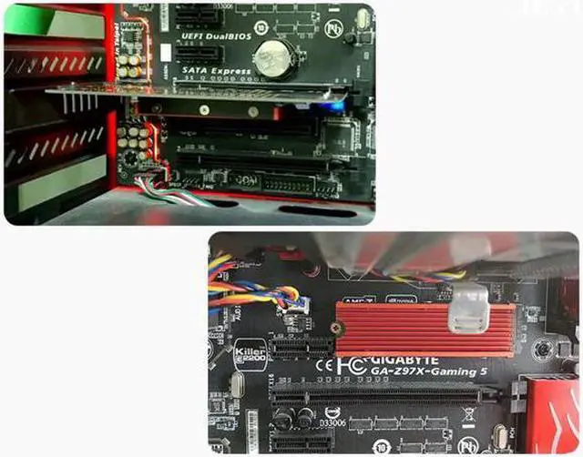 Alt view image 7 of 7 - JEYI M.2 NVMe Heatsink for SM951 SM961 950PRO XP9410 M.2 SSD Cooling Heatsink - Red