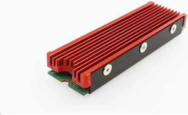 Alt view image 2 of 7 - JEYI M.2 NVMe Heatsink for SM951 SM961 950PRO XP9410 M.2 SSD Cooling Heatsink - Red