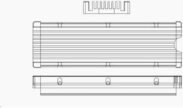 Alt view image 5 of 7 - JEYI M.2 NVMe Heatsink for SM951 SM961 950PRO XP9410 M.2 SSD Cooling Heatsink - Red