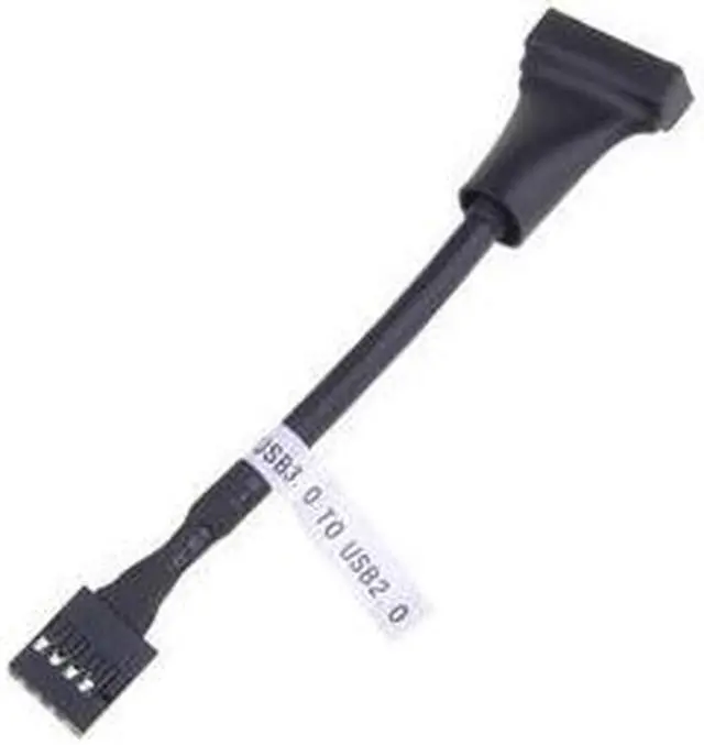 Alt view image 3 of 4 - USB 3.0 19 Pin / 20 pin Male to Front Panel towards to USB 2.0 to Motherboard Header Box 9 Pin / 10 pin Female Adapter Converter Joiner Housing Cable