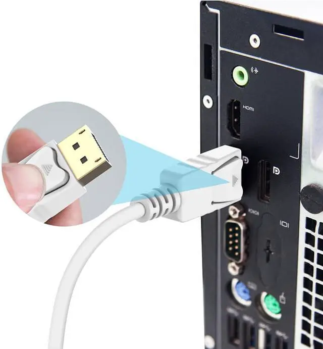 Alt view image 2 of 3 - CORN Mini DisplayPort to DisplayPort Cable, Mini DP to DP, 4K Ready, Gold Plated, 6 Feet
