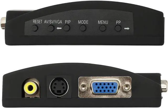 Alt view image 6 of 7 - CORN RCA Composite AV S-Video to VGA Converter Box CCTV DVR PC Laptop to TV Projector VGA Input to VGA Output Video Converter Adapter