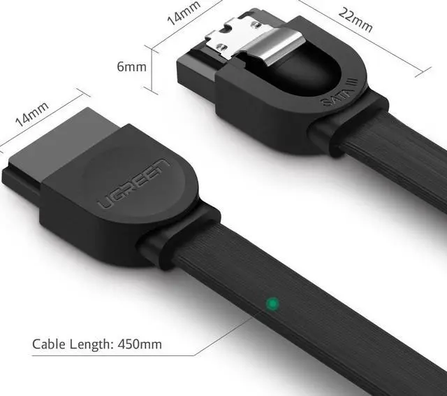 Alt view image 2 of 7 - UGREEN SATA Cable III 6Gbps Straight HDD SDD Data Cable with Locking Latch 18 Inch for SATA HDD, SSD, CD Driver, CD Writer