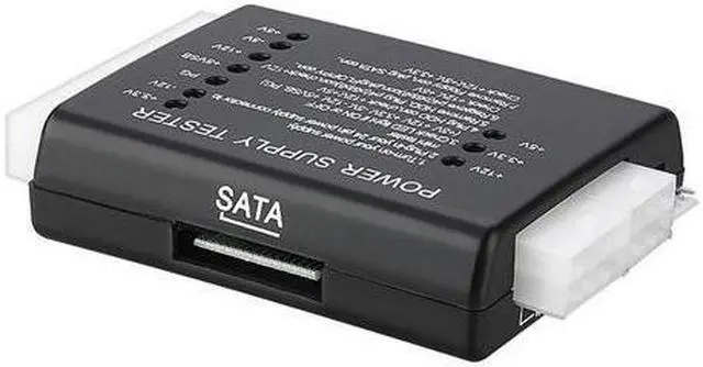 Alt view image 3 of 7 - PC Computer 20/24 Pin Power Supply Tester With PSU ATX SATA HDD Connectors