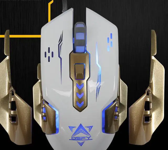 Alt view image 3 of 6 - CORN X10  Ergonomic Design, Cool Exterior 6-button  Wired 3200DPI Gaming Mouse, Colorful Breathing Backlit - Black