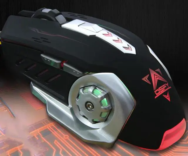 Alt view image 5 of 6 - CORN X10  Ergonomic Design, Cool Exterior 6-button  Wired 3200DPI Gaming Mouse, Colorful Breathing Backlit - Black