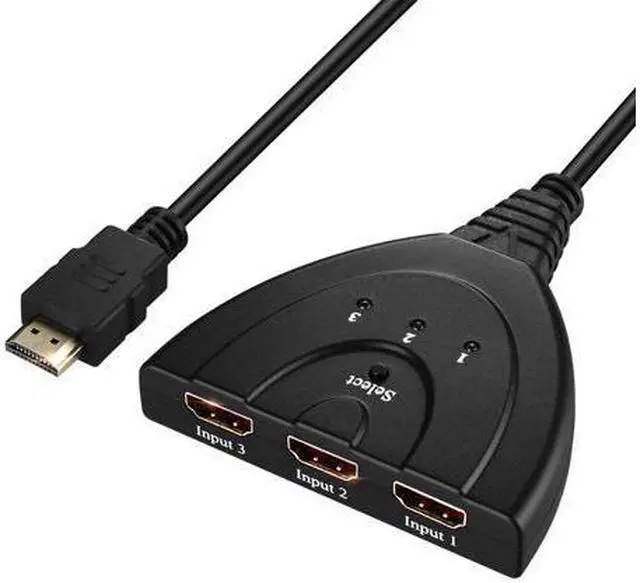 Main image of CORN 1080P 3-Port HDMI Switch 3x1 Auto Switch, Support 3D,