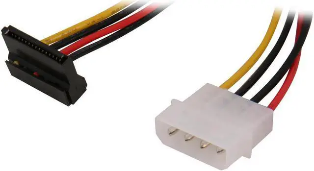 Main image of StarTech SATAPOWADAPR 6" 4 Pin Molex to Right Angle SATA Power Cable Adapter